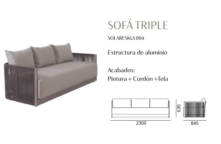 SOFÁ TRIPLE KALI