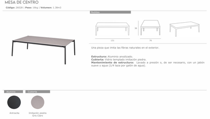 MESA CENTRO CAPRI