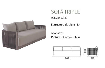 SOFÁ TRIPLE  KALI